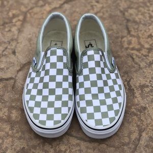 Mint Checkered Vans